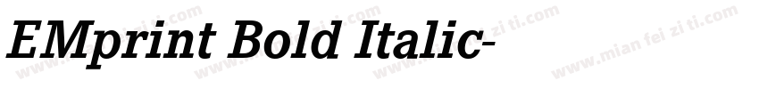 EMprint Bold Italic字体转换